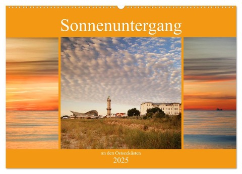 Sonnenuntergang an der Ostsee (Wandkalender 2025 DIN A2 quer), CALVENDO Monatskalender - Thomas Deter