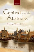 Cover-Bild zum Titel 'Context and the Attitudes' von 'Mark Richard'