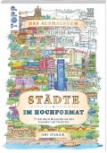 Cover-Bild zum Titel 'Städte im Hochformat - das Ausmalbuch' von 'Abi Daker'