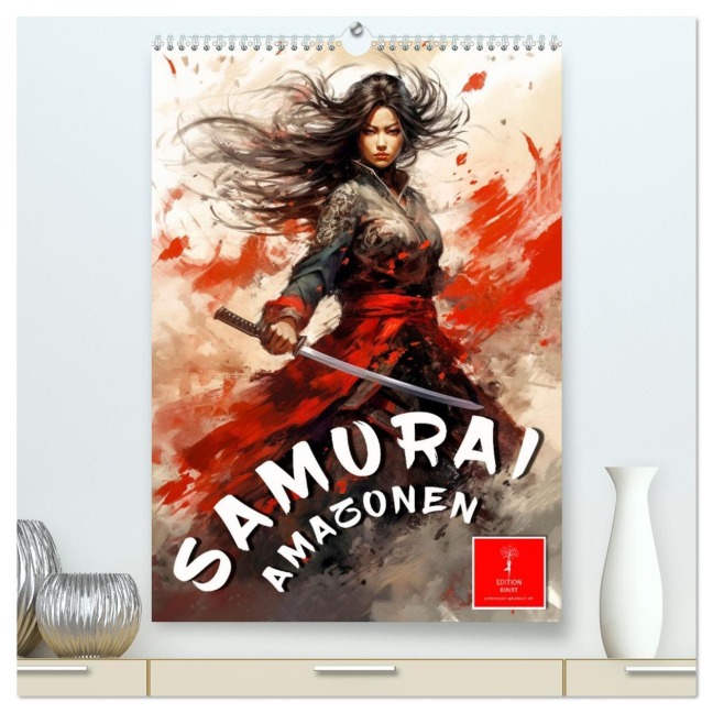 Samurai Amazonen (hochwertiger Premium Wandkalender 2026 DIN A2 hoch), Kunstdruck in Hochglanz - Peter Roder