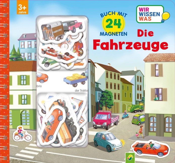 Magnetbuch Die Fahrzeuge mit 24 Magneten - Laura Teller