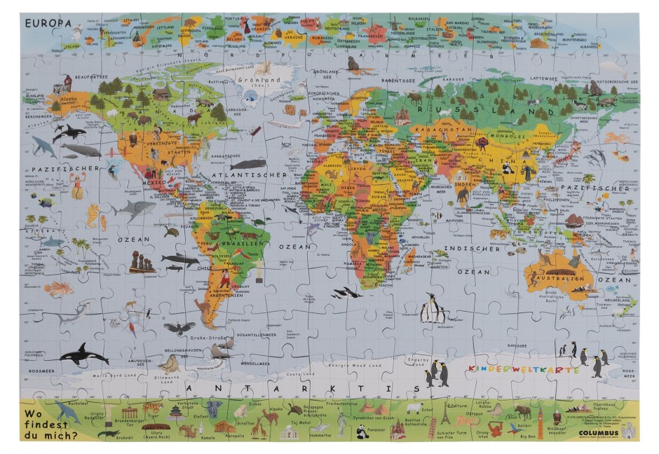 Die Kinderweltkarte als Puzzle - COLUMBUS Verlag GmbH & Co. KG
