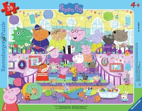 Ravensburger Kinderpuzzle 05699 - Familienfest mit Peppa und Freunden - 39 Teile Peppa Pig Rahmenpuzzle für Kinder ab 4 Jahren - 