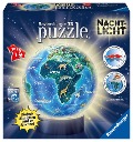 Erde im Nachtdesign, Nachtlicht 3D Puzzle-Ball 72 Teile - 