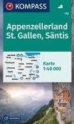 KOMPASS Wanderkarte 112 Appenzellerland, St. Gallen, Säntis 1:40.000 - 