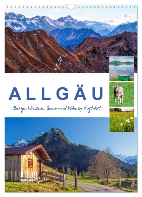 Allgäu, Berge, Wiesen, Seen und Kühe. (Wandkalender 2026 DIN A3 hoch), CALVENDO Monatskalender - VogtArt VogtArt