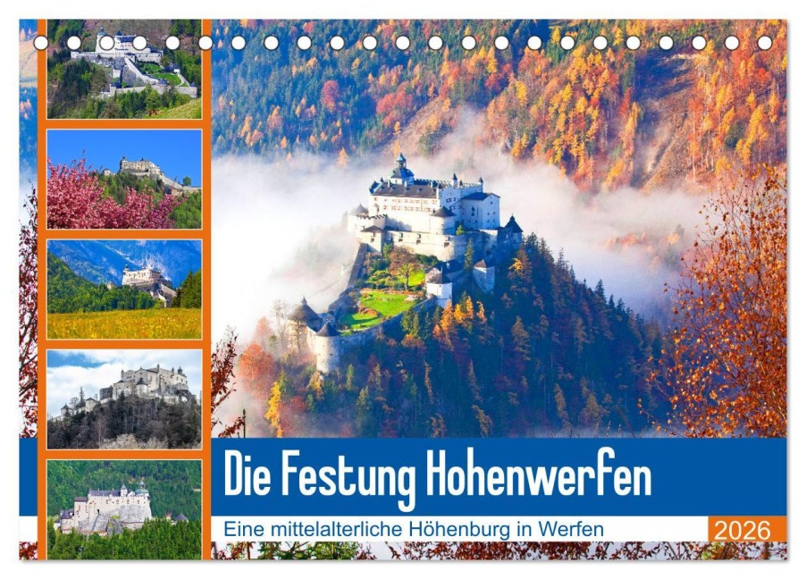 Die Festung Hohenwerfen (Tischkalender 2026 DIN A5 quer), CALVENDO Monatskalender - Christa Kramer