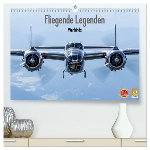 Fliegende Legenden - Warbirds (hochwertiger Premium Wandkalender 2025 DIN A2 quer), Kunstdruck in Hochglanz - Björn Engelke