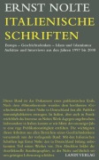Cover-Bild zum Titel 'Italienische Schriften' von 'Ernst Nolte'