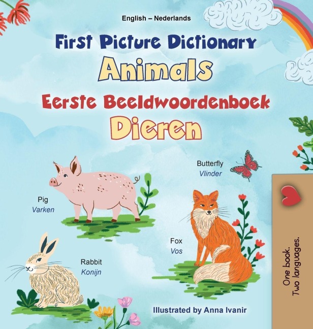 First Picture Dictionary - Animals (English Dutch Bilingual Children's Book) - Kidkiddos Books