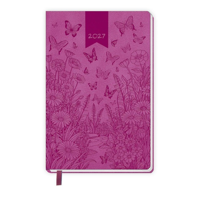 TRÖTSCH - Taschenkalender A7 Soft Touch Schmetterlinge 2027 - 