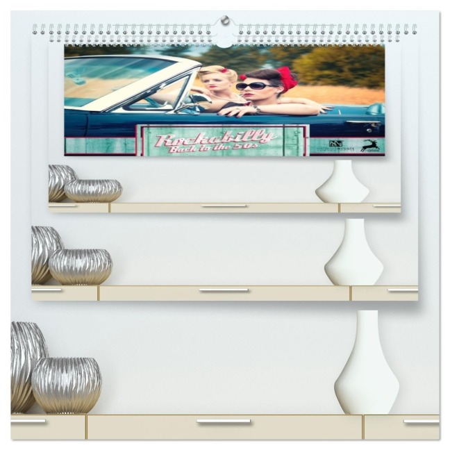 Rockabilly - Back to the 50s (hochwertiger Premium Wandkalender 2026 DIN A2 quer), Kunstdruck in Hochglanz - Matthias Weggel
