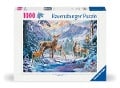 Cover-Bild zum Titel 'Erwachsenenpuzzle 1000 Teile - Rehe und Hirsche im Winter' von ''
