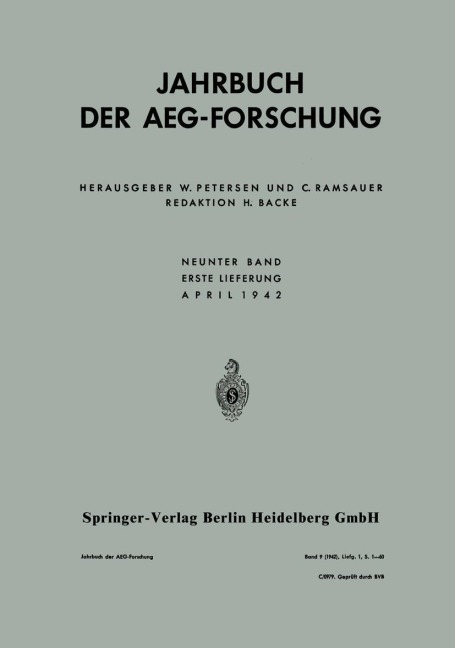 Jahrbuch der AEG-Forschung - Anton J. Schmideck