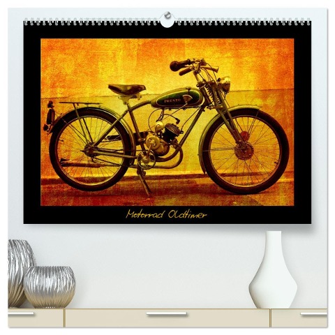 Motorrad Oldtimer (hochwertiger Premium Wandkalender 2024 DIN A2 quer), Kunstdruck in Hochglanz - Gabi Siebenhühner