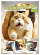 Cover-Bild zum Titel 'Jetzt ist die Katze aus dem Sack! Katzenspaß vom Feinsten! (Tischkalender 2026 DIN A5 hoch), CALVENDO Monatskalender' von 'Rose Hurley'