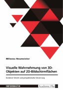 Cover-Bild zum Titel 'Visuelle Wahrnehmung von 3D-Objekten auf 2D-Bildschirmflächen' von 'Mileena Neumeister'