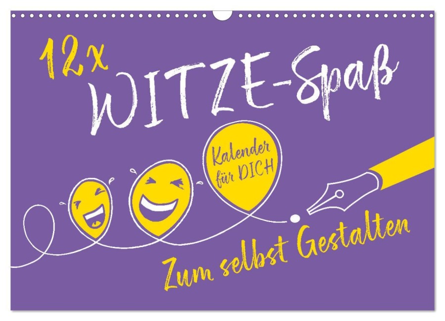 12 x WITZE-Spaß - Bastelkalender (Wandkalender 2025 DIN A3 quer), CALVENDO Monatskalender - ROTH-Design ROTH-Design