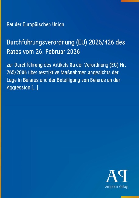 Durchführungsverordnung (EU) 2026/426 des Rates vom 26. Februar 2026 - Rat der Europäischen Union