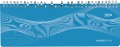 Tisch-Querkalender Profi blau 2024 - Büro-Planer 29,7x10,5 cm - Tisch-Kalender - 1 Woche 2 Seiten - Ringbindung - Alpha Edition - 
