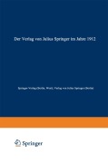 Cover-Bild zum Titel 'Der Verlag von Julius Springer im Jahre 1912' von 'Verlag Von Julius Springer (Berlin), West) Springer-Verlag (Berlin'