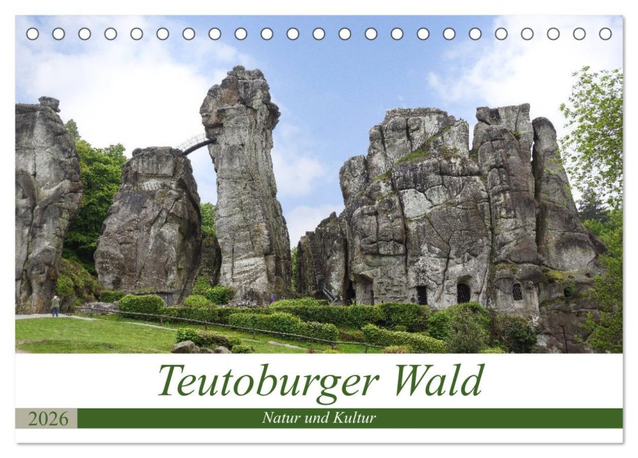 Teutoburger Wald - Natur und Kultur (Tischkalender 2026 DIN A5 quer), CALVENDO Monatskalender - Thomas Becker