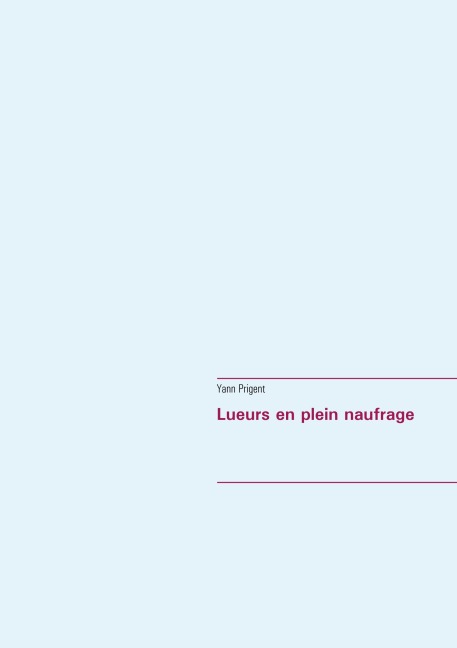 Lueurs en plein naufrage - Yann Prigent