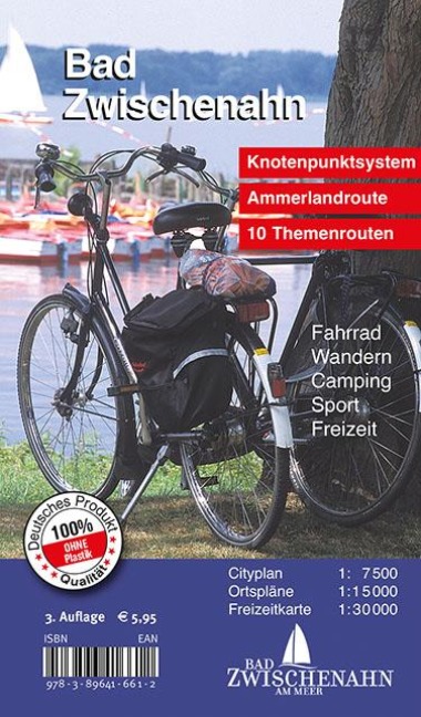 Bad Zwischenahn, KVplan, Radkarte/Knotenpunktkarte/Wanderkarte/Stadtplan, 1:30.000 / 1:15.000 / 1:7.500 - 