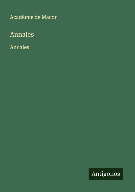 Annales - Académie de Mâcon