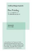 Cover-Bild zum Titel 'Das Privileg' von 'Markus Rieger-Ladich'
