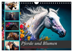Cover-Bild zum Titel 'Pferde und Blumen (Wandkalender 2026 DIN A4 quer), CALVENDO Monatskalender' von 'Dirk Meutzner'