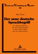 Cover-Bild zum Titel 'Der neue deutsche Sprachbegriff' von 'Alice Tomus'