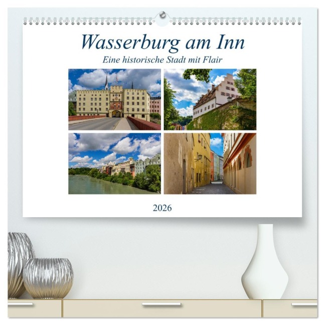 Wasserburg am Inn (hochwertiger Premium Wandkalender 2026 DIN A2 quer), Kunstdruck in Hochglanz - Ursula Di Chito