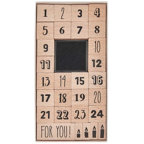 Stempelset Adventskalenderzahlen FSC 100% 29 Stk - 
