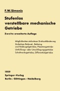 Cover-Bild zum Titel 'Stufenlos verstellbare mechanische Getriebe' von 'Friedrich W. Simonis'