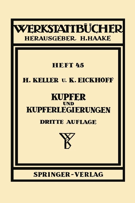 Kupfer und Kupferlegierungen - H. Keller, K. Eickhoff