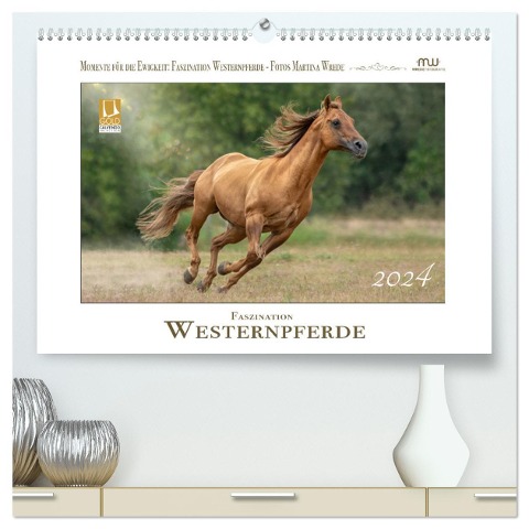 Faszination Westernpferde (hochwertiger Premium Wandkalender 2024 DIN A2 quer), Kunstdruck in Hochglanz - Martina Wrede - Wredefotografie