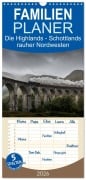 Cover-Bild zum Titel 'Familienplaner 2026 - Die Highlands - Schottlands rauher Nordwesten mit 5 Spalten (Wandkalender, 21 x 45 cm) CALVENDO' von 'Andreas Peters'