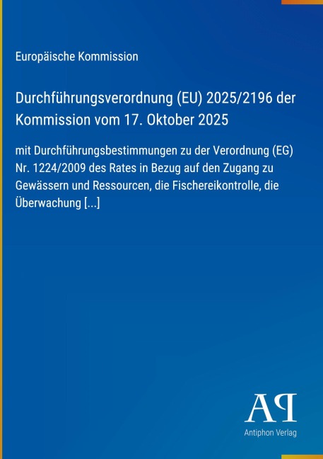 Durchführungsverordnung (EU) 2025/2196 der Kommission vom 17. Oktober 2025 - Europäische Kommission
