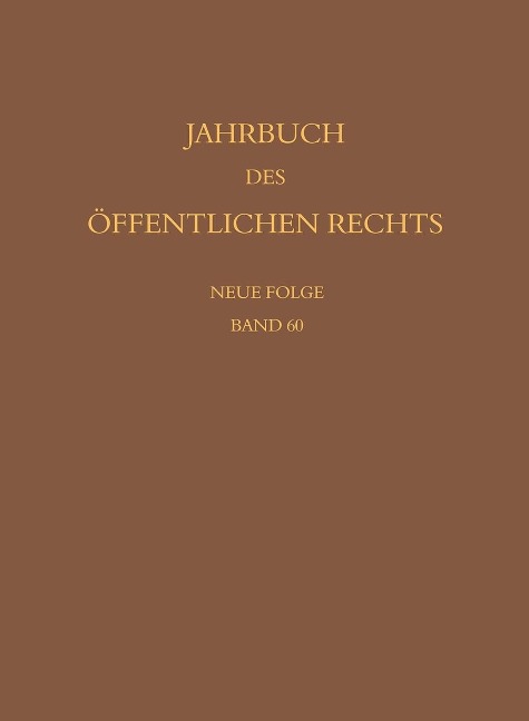 Jahrbuch des öffentlichen Rechts der Gegenwart. Neue Folge - 