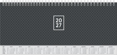 Cover-Bild zum Titel 'BRUNNEN 1077262907 Querterminbuch Mod. 772 2027 297×105 mm, Karton, schwarz' von ''