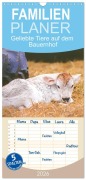 Cover-Bild zum Titel 'Familienplaner 2026 - Geliebte Tiere auf dem Bauernhof mit 5 Spalten (Wandkalender, 21 x 45 cm) CALVENDO' von 'Carola Vahldiek'