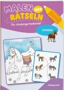 Malen und Rätseln für Kindergartenkinder. Pferde - 