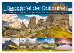 Cover-Bild zum Titel 'Berggipfel der Dolomiten (Wandkalender 2027 DIN A2 quer), CALVENDO Monatskalender' von 'VogtArt'