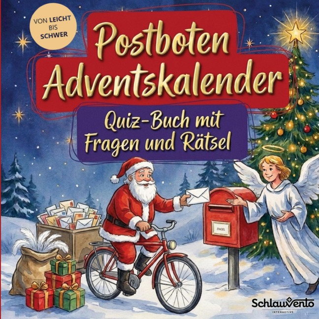 Postboten-Adventskalender: Quiz-Buch mit Fragen und Rätsel - Schlauvento Interactive