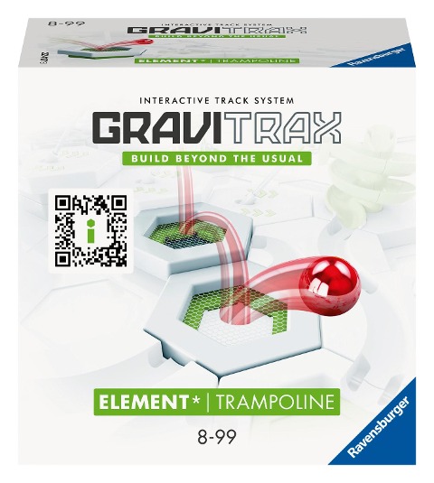Ravensburger GraviTrax Element Trampolin - Zubehör für das Kugelbahnsystem. Kombinierbar mit allen GraviTrax Produktlinien, Starter-Sets, Extensions und Elements, Konstruktionsspielzeug ab 8 Jahren - 