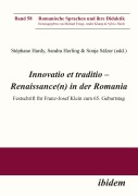 Cover-Bild zum Titel 'Innovatio et traditio - Renaissance(n) in der Romania' von ''