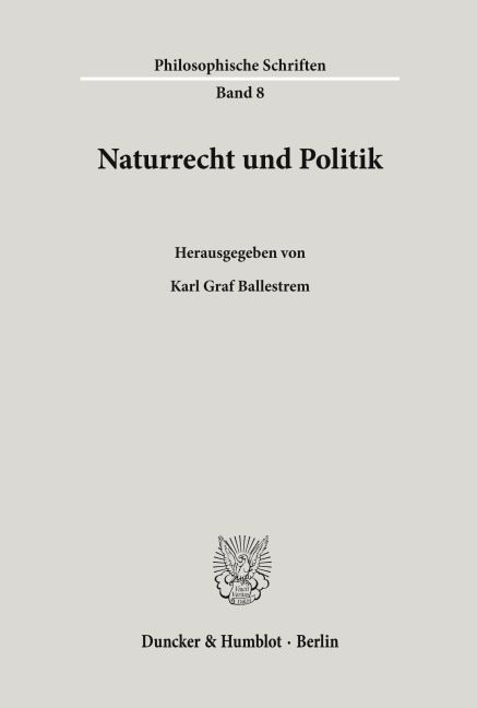 Naturrecht und Politik. - 