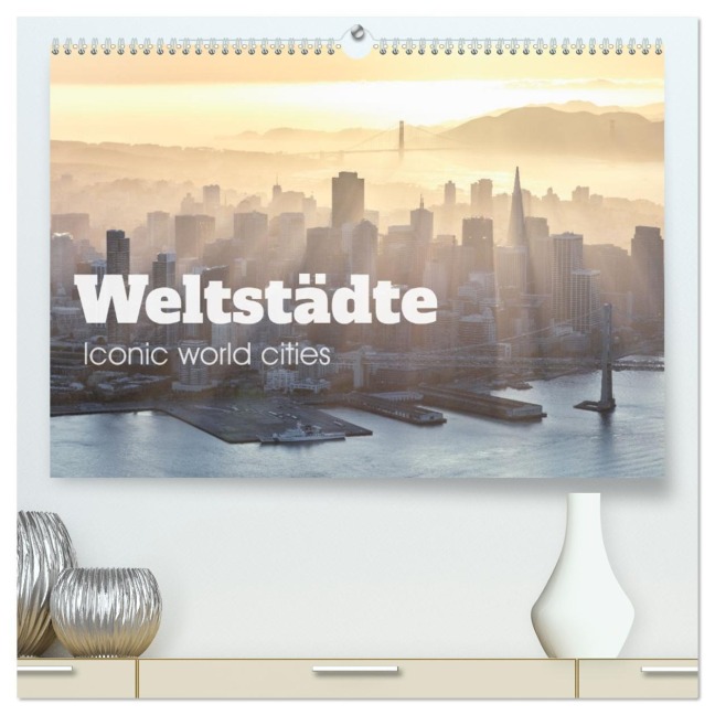 Weltstädte - Iconic world cities (hochwertiger Premium Wandkalender 2026 DIN A2 quer), Kunstdruck in Hochglanz - Matteo Colombo