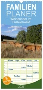 Cover-Bild zum Titel 'Familienplaner 2026 - Weiderinder im Frankenwald mit 5 Spalten (Wandkalender, 21 x 45 cm) CALVENDO' von 'Cordula Kelle-Dingel'